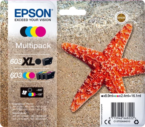 Original Epson 603XL+603 / C13T03A94010 Tinte 