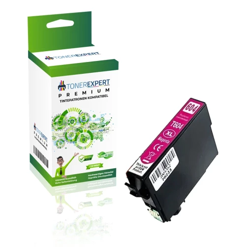 TONEREXPERT Premium Kompatibel für Epson 604XL / C13T10H34010 Tintenpatrone Magenta bis zu 500 Seiten