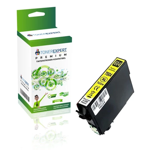 TONEREXPERT Premium Kompatibel für Epson 604XL / C13T10H44010 Tintenpatrone Gelb bis zu 500 Seiten