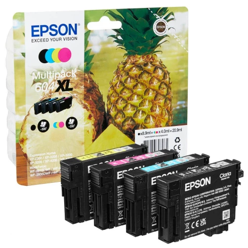 Epson Original 604XL / C13T10H64010 Tintenpatrone Schwarz Cyan Magenta Gelb 4er-Pack