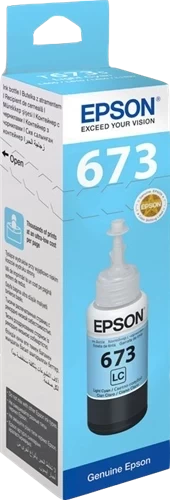 Original Epson 673 / C13T67354A Tinte Cyan (Hell) 70ml