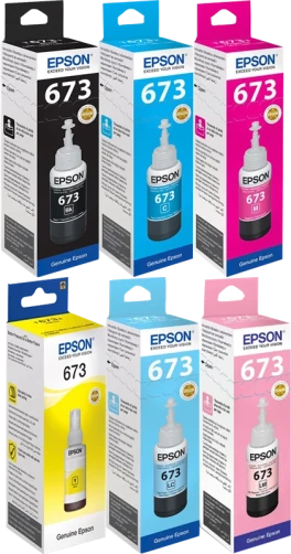 Original Epson T673 MCVP / 673 Tinte Schwarz Cyan Magenta Gelb bis zu 11000 Seiten