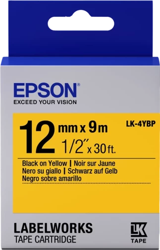 Original Epson LK-4YBP Schriftband Schriftband Schwarz Gelb