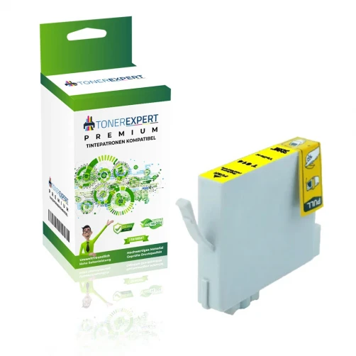 TONEREXPERT Premium Kompatibel für Epson T-0614 Tintenpatrone Gelb bis zu 250 Seiten