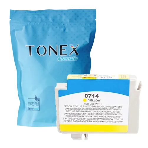 TONEX alternativ für Epson T-0714 / C13T07144012 Tinte Gelb bis zu 415 Seiten