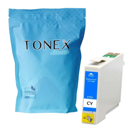 TONEREXPERT Premium Kompatibel für Epson T-0792 / C13T07924010 Tintenpatrone Cyan bis zu 1345 Seiten