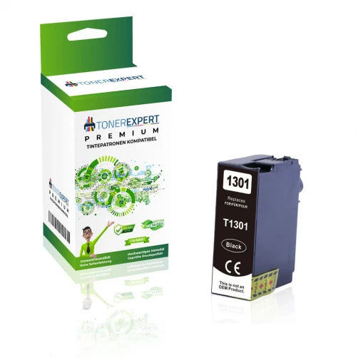 TONEREXPERT Premium Kompatibel für Epson T-1301 / C13T13014010 Tintenpatrone Schwarz bis zu 945 Seiten
