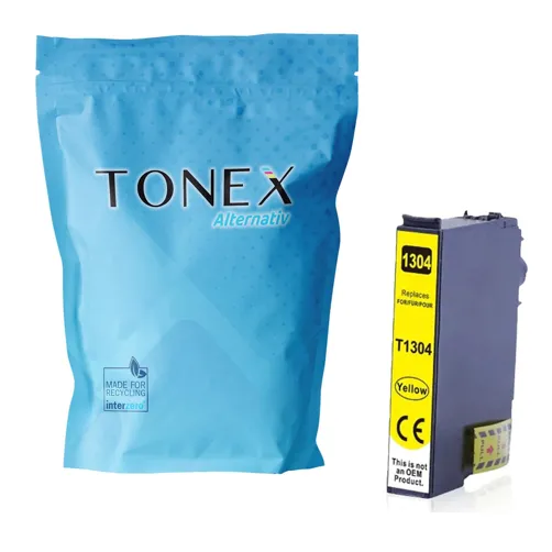 TONEREXPERT Premium Kompatibel für Epson T-1304 / C13T13044010 Tintenpatrone Gelb bis zu 800 Seiten