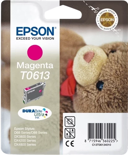 Epson Original T0613 / C13T06134010 Tintenpatrone Magenta bis zu 250 Seiten