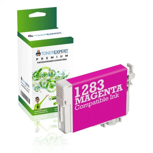 TONEREXPERT Premium Kompatibel für Epson T-1283 / C13T12834012 Tintenpatrone Magenta bis zu 200 Seiten