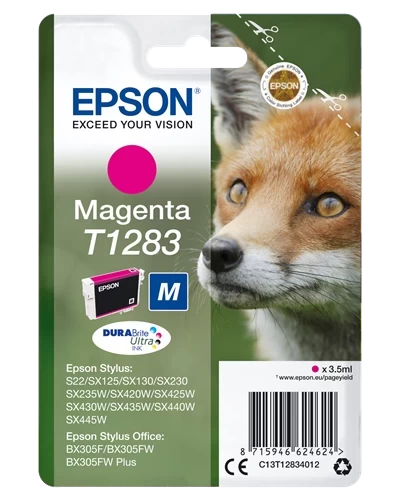 Epson Original T1283 / C13T12834012 Tintenpatrone Magenta bis zu 140 Seiten 4ml