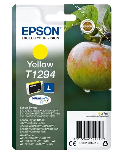 Original Epson T1294 / C13T12944012 Tinte Gelb bis zu 470 Seiten 7ml