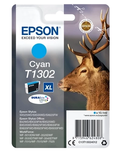 Original Epson T-1302 Cyan Tintenpatrone