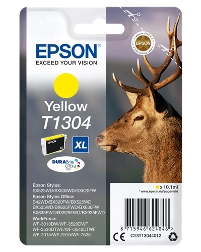 Epson Original T1304 / C13T13044012 Tintenpatrone Gelb bis zu 1005 Seiten 10ml