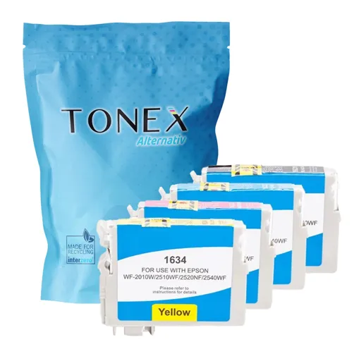 TONEREXPERT Premium Kompatibel für Epson 16XL / T1636 Tintenpatrone Schwarz Cyan Magenta Gelb 44ml Multipack