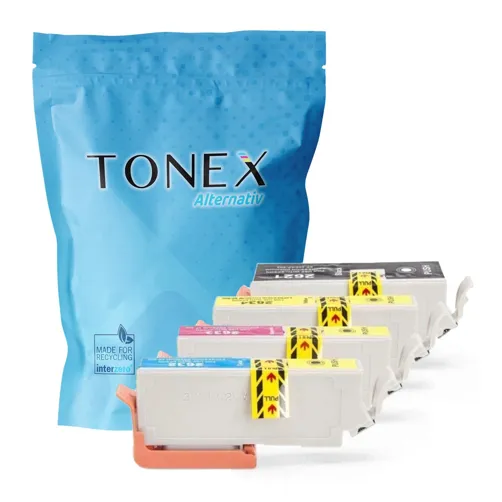 TONEREXPERT Premium Kompatibel für Epson 26XL / T2636 Tintenpatrone Schwarz Cyan Magenta Gelb 61ml Multipack