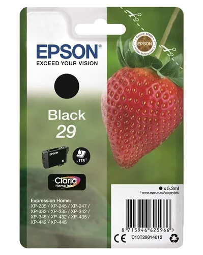 Epson Original 29 / C13T29814012 Tintenpatrone Schwarz bis zu 175 Seiten