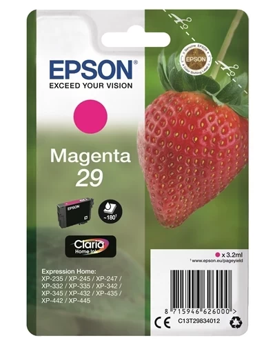 Epson Original 29 / C13T29834012 Tintenpatrone Magenta bis zu 180 Seiten