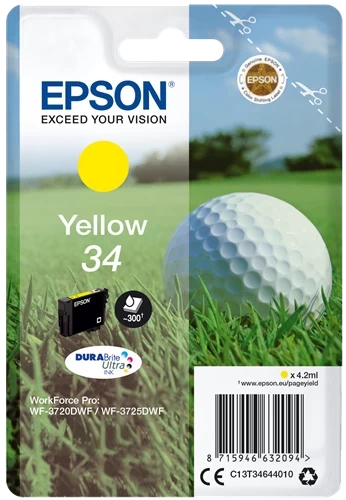 Epson Original 34 / C13T34644010 Tintenpatrone Gelb bis zu 300 Seiten