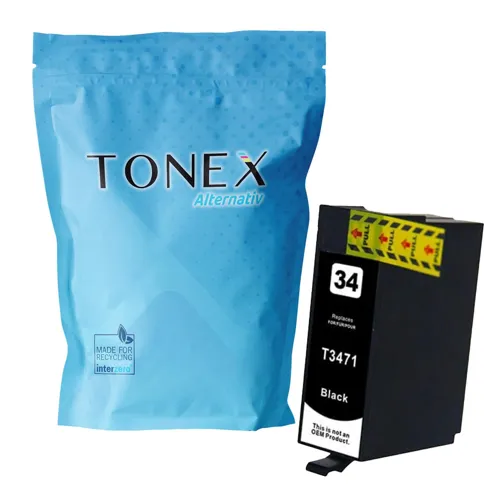 TONEREXPERT Premium Kompatibel für Epson 34XL / T3471 Tintenpatrone Schwarz bis zu 1100 Seiten