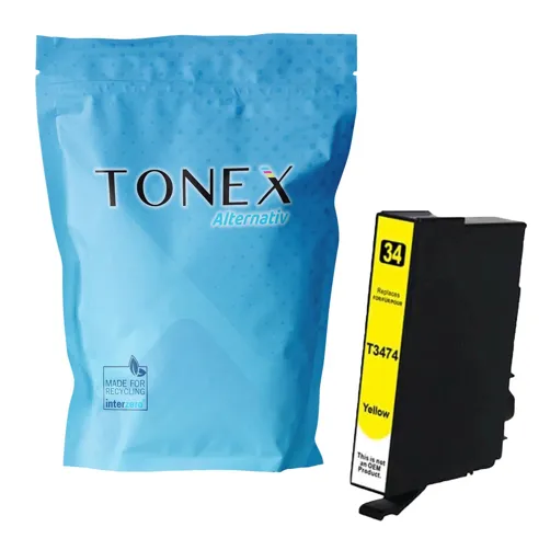 TONEX alternativ für Epson 34XLY / T3474 Tinte Gelb bis zu 950 Seiten
