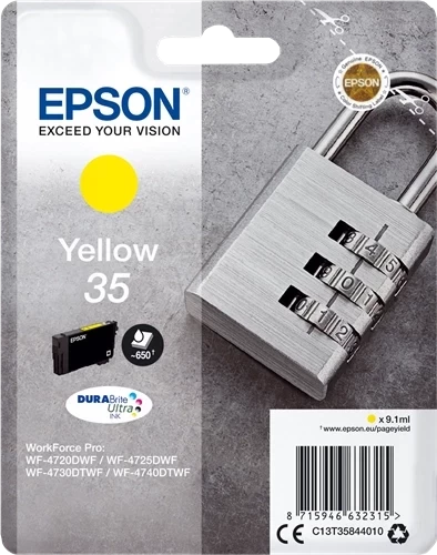 Epson Original 35 / C13T35844010 Tintenpatrone Gelb bis zu 650 Seiten 9ml