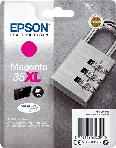 Original Epson 35XL / C13T35934010 Tinte Magenta bis zu 1900 Seiten 20ml