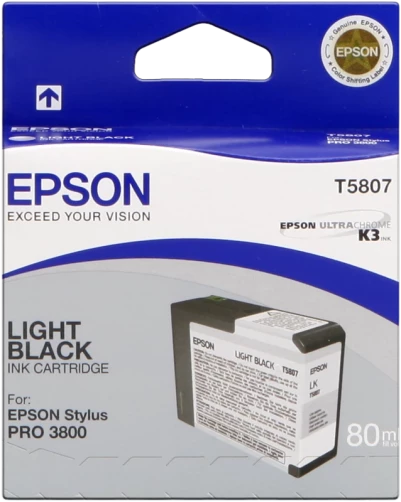 Original Epson C13T580700 / T5807 lightblack Tinte 80ml