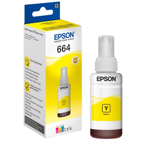 Epson Original 664 / C13T664440 Tintenpatrone Tintenflasche Gelb bis zu 4500 Seiten 70ml