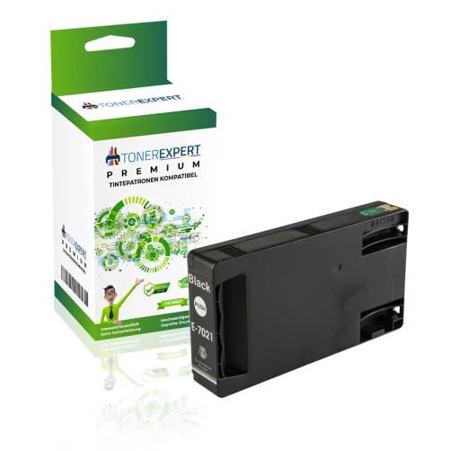 TONEREXPERT Premium Kompatibel für Epson T7021 Tintenpatrone Schwarz bis zu 2400 Seiten 45ml
