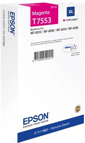 Epson Original T7553 / C13T755340 Tintenpatrone Magenta bis zu 4000 Seiten 39ml