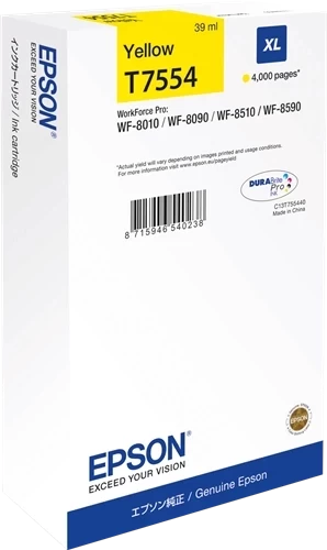 Original Epson T7554 / C13T755440 Tinte Gelb bis zu 4000 Seiten 39ml