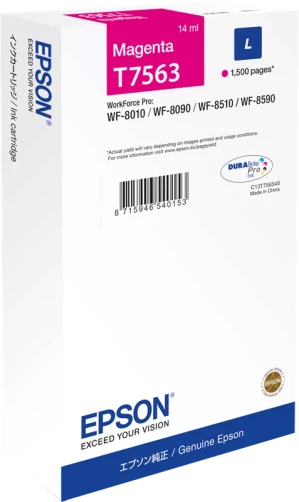 Original Epson C13T75634N / T7563 Tinte Magenta bis zu 1500 Seiten 14ml