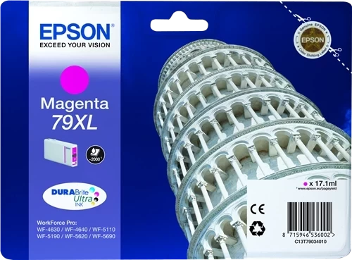 Epson Original 79XL / C13T79034010 Tintenpatrone Magenta bis zu 2000 Seiten 17ml