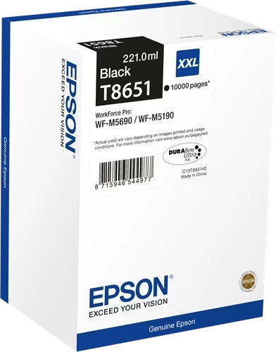Original Epson T8651 / C13T865140 Tinte Schwarz bis zu 10000 Seiten