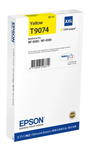 Original Epson C13T90744N / T9074 XXL Tinte Gelb bis zu 7000 Seiten 69ml