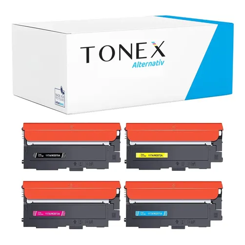 TONEREXPERT Premium Kompatibel für HP 117A / W2070-W2073 Tonerkartusche Schwarz Cyan Magenta Gelb 4er Pack