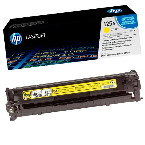 HP Original 125A / CB542A Tonerkartusche Gelb bis zu 1400 Seiten