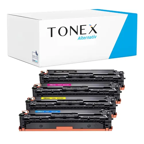 TONEREXPERT Premium Kompatibel für HP 125A Tonerkartusche Schwarz Cyan Magenta Gelb bis zu 6400 Seiten Spar-Set