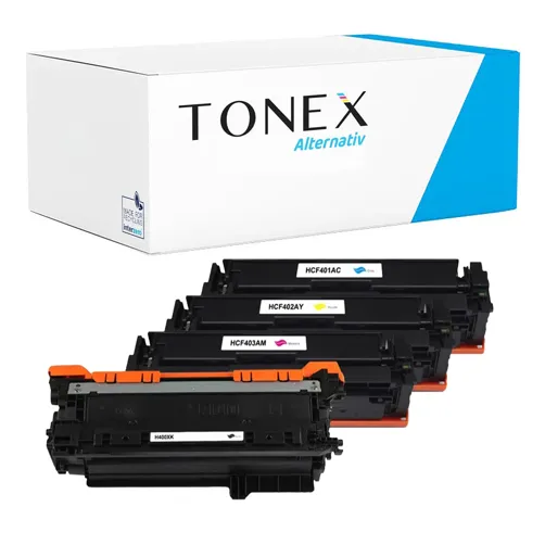 TONEX alternativ für HP 201X / CF400X-CF403X Toner Multicolor Spar-Set