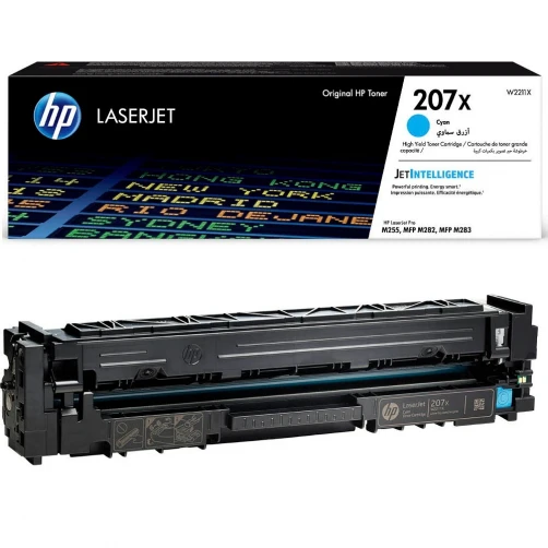 HP Original 207X / W2211X Tonerkartusche Cyan bis zu 2450 Seiten