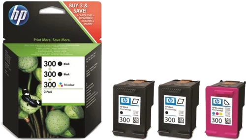 Original HP 300 / SD518AE Tinte Schwarz Color Multipack