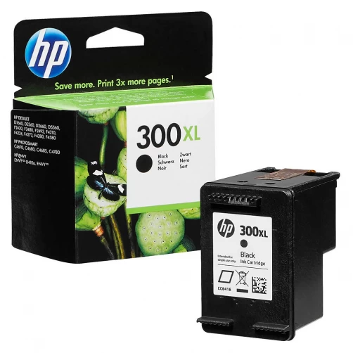 HP Original 300XL / CC641EE Tintenpatrone Schwarz bis zu 600 Seiten 12ml