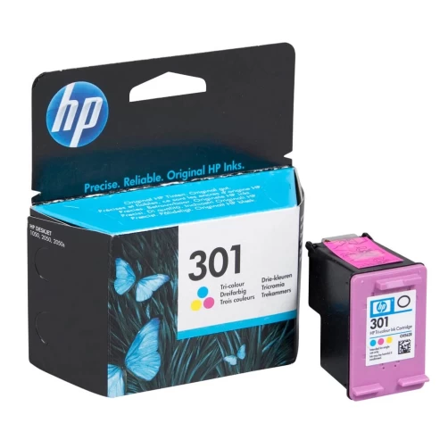 HP Original 301 / CH562EE Tintenpatrone Cyan Magenta Gelb Color bis zu 165 Seiten 3ml