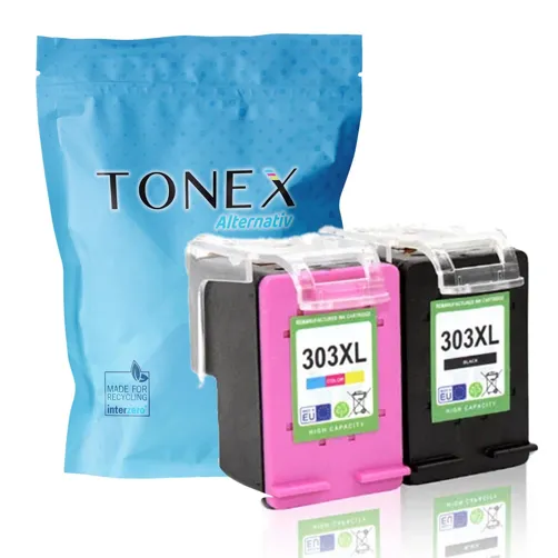 TONEREXPERT Premium Kompatibel für HP 303XL / 3YN10AE Tintenpatrone Schwarz Color 23ml Spar-Set