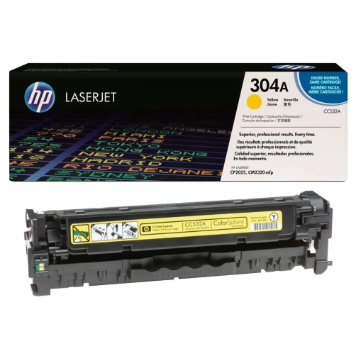 Original HP 304A / CC532A Toner Gelb bis zu 2800 Seiten