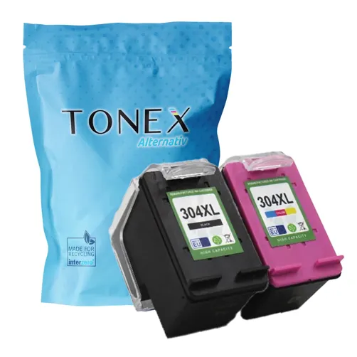 TONEX alternativ für HP 304XL Tinte Schwarz Color 36ml Spar-Set