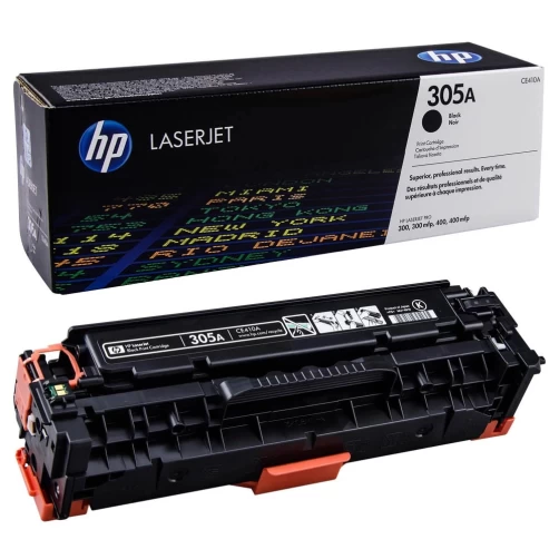 HP Original 305A / CE410A Tonerkartusche Schwarz bis zu 2200 Seiten