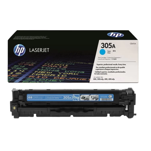 HP Original 305A / CE411A Tonerkartusche Cyan bis zu 2600 Seiten