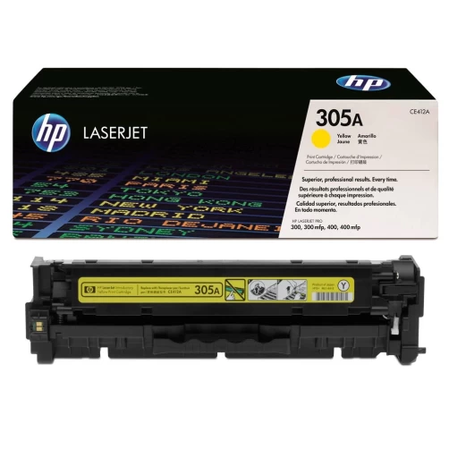 HP Original 305A / CE412A Tonerkartusche Gelb bis zu 2600 Seiten